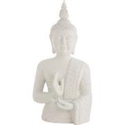 J-line - Boeddha Zen Poly Wit - 62x42x124cm