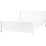 Beliani CHAMPAGNAT - Tweepersoonsbed-Wit-Rubberhout