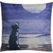 Clayre & Eef Sierkussen  43x43 cm Blauw Grijs Synthetisch Vierkant Hon...
