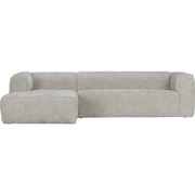 WOOOD Bean Hoekbank Links - Stof - Naturel - 73x305x96