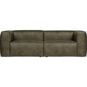 WOOOD Bean 3,5-Zits Bank - Eco-leder - Army Green - 73x246x96