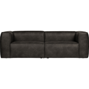 WOOOD Bean 3,5-Zits Bank - Ecoleer - Zwart - 73x242x96