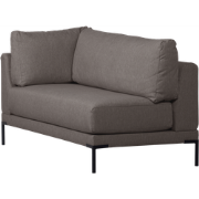 vtwonen Couple Eetbank Element Rechts - Polyester - Grijs - 73x80x170