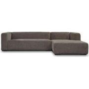 Tower living Glasgow 2,5-seater AL + Chaise Lounge R - Grey