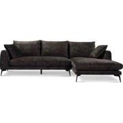 Tower living nottingham 2,5-al + chaise r - Anthracite grey