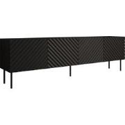 Meubella TV-Meubel Laguna - Zwart - 200 cm