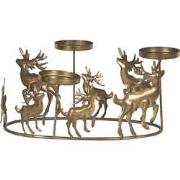 Clayre & Eef Theelichthouder Rendieren 34x22x16 cm Goudkleurig Metaal ...