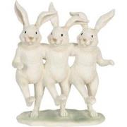 Clayre & Eef Beeld Konijn 16x9x19 cm Wit Polyresin Rechthoek Woonacces...