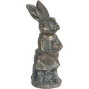 Clayre & Eef Beeld Konijn 11 cm Bruin Polyresin Woonaccessoires