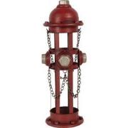 Clayre & Eef Wijnrek  14x15x41 cm Rood Ijzer Rond Flessenrek