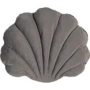 Clayre & Eef Sierkussen Schelp 38x48 cm Grijs Polyester Kussenhoes met...
