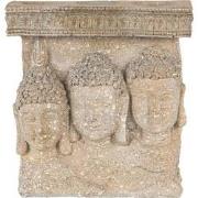 Clayre & Eef Kandelaar  16x6x17 cm Grijs Kunststof Rechthoek Boeddha K...