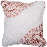 Clayre & Eef Kussenhoes  50x50 cm Wit Katoen Polyester Vierkant Sierku...