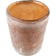 Clayre & Eef Theelichthouder  Ø 7x10 cm Bruin Glas Waxinelichthouder