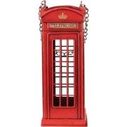 Clayre & Eef Flessenhouder  11x11x29 cm Rood Ijzer Flessenrek