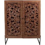 Clayre & Eef Wandkast  90x45x115 cm Bruin Hout Rechthoek Bloemen Opber...