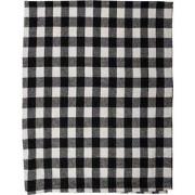 Clayre & Eef Plaid  130x170 cm Zwart Wit Polyester Deken