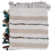 Clayre & Eef Plaid  125x150 cm Beige Katoen Strepen Deken