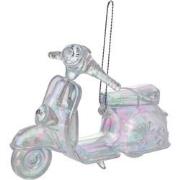 Clayre & Eef Kersthanger Scooter 12 cm Zilverkleurig Kunststof Kerstbo...