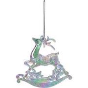 Clayre & Eef Kerstdecoratie Rendier 11 cm Zilverkleurig Kunststof Kers...