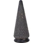 Clayre & Eef Kerstdecoratie Kerstboom Ø 17x42 cm Grijs Goudkleurig Gla...