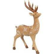 Clayre & Eef Decoratie Beeld Hert 31 cm Bruin Kunststof