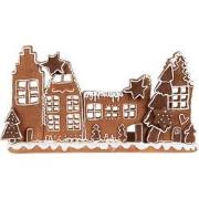 Clayre & Eef Waxinelichthouder Gingerbread house 27x9x15 cm Bruin Kuns...