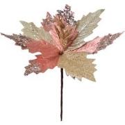 Clayre & Eef Kunstplant Kerstster Ø 30x30 cm Roze Kunststof Kerstdecor...