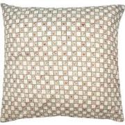 Clayre & Eef Kussenhoes 50x50 cm Groen Beige Polyester Bloemen Sierkus...
