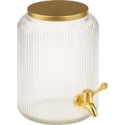 Glazen dispenser met tapkraan - 5L - Goudkleurig