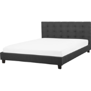 Beliani LA ROCHELLE - Tweepersoonsbed-Grijs-Polyester