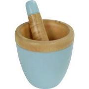 Fine Asianliving Vijzel Set/2 Mangohout Handgemaakt in Thailand Blauw