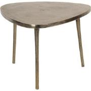 Clayre & Eef Salontafel  60x60x42 cm Goudkleurig Aluminium Driehoek Bi...