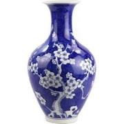 Fine Asianliving Chinese Vaas Porselein Bloesems Handgeschilderd
