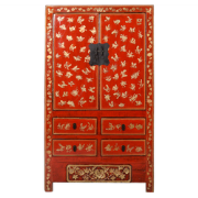 Fine Asianliving Antieke Chinese Bruidskast Rood Goud Handgeschilderd
