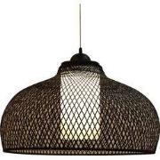 Fine Asianliving Bamboe Webbing Hanglamp Zwart Robin D52xH30cm