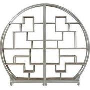 Fine Asianliving Chinese Boekenkast Ronde Display Open Kast Olijfgrijs