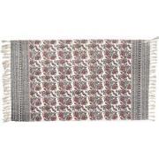 Clayre & Eef Vloerkleed  140x200 cm Rood Wit Katoen Rechthoek Tapijt