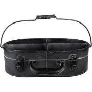 Clayre & Eef Vakkenbak 4 vakken  41x26x11 cm Zwart Ijzer Ovaal Opbergb...
