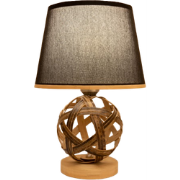 Fine Asianliving Bamboe Tafellamp Bruin Handgemaakt - Lyle D24xH36cm