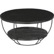 Livingfurn - Salontafel Evan Norris - 85x85x44 cm - Mangohout / Gecoat...