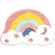 Clayre & Eef Badmat 60x40x1 cm Meerkleurig Polyester Regenboog
