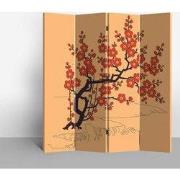 Fine Asianliving Oosters Kamerscherm B160xH180cm 4 Panelen Rode