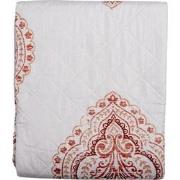 Clayre & Eef Bedsprei  2-persoons Wit Rood Katoen Polyester Rechthoek ...