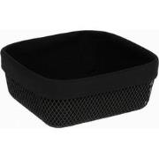 Broodmand / Serveermand Mesh - Zwart – L 25.5 x B 25.5 x H11.5 cm