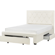 Beliani LIEVIN - Tweepersoonsbed-Beige-Fluweel