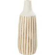 J-Line - Vaas Ying Hout Wit Medium - 18x18x45cm
