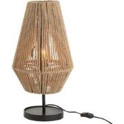 J-Line - Tafellamp Kegel Ijzer/jute Naturel - 28x28x51cm