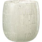 J-Line - Windlicht Mozaiek Glas Licht Grijs Large - 14.5x14.5x16cm