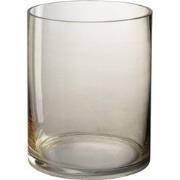 J-Line - Windlicht Wls Rond Glas Beige - 20x20x25cm